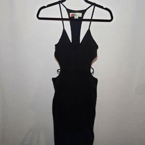 Free People Beach Black Strappy Cutout Maxi Dress Bathing Suit Coverup, sz S